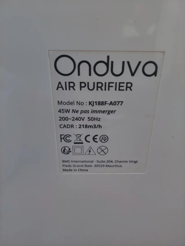 Purificador de aire e ionizador con filtro HEPA