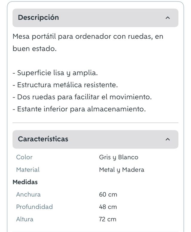 Mesa portátil para ordenador