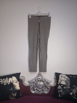 Pantalón pitillo Zara cuadros M