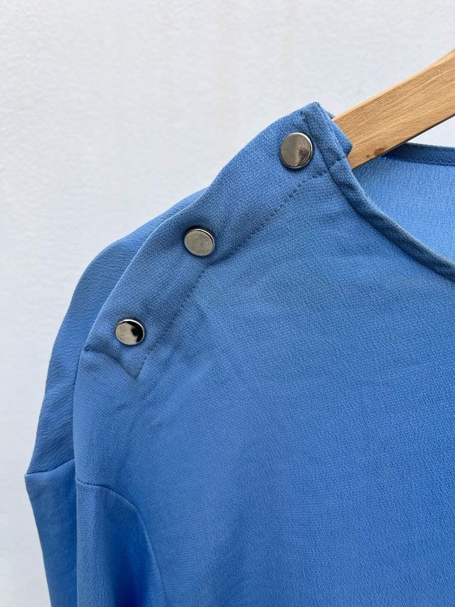 Blusa Mango Azul Talla M