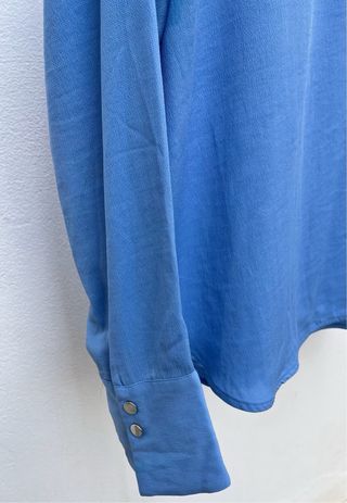 Blusa Mango Azul Talla M