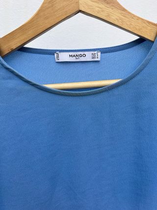 Blusa Mango Azul Talla M