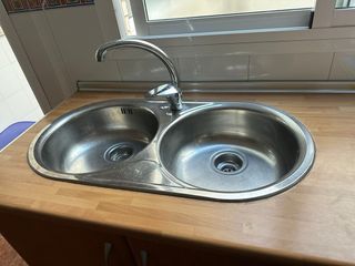 Cocina Muebles Madera Vitrocerámica Fregadero