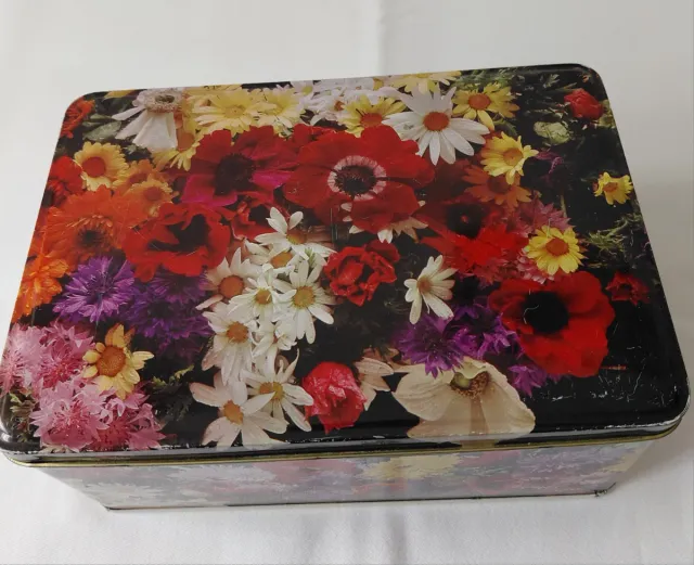 Caja Metálica Cola Cao Vintage Flores