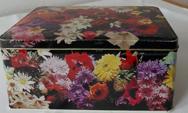 Caja Metálica Cola Cao Vintage Flores
