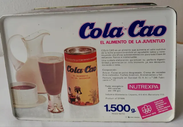 Caja Metálica Cola Cao Vintage Flores