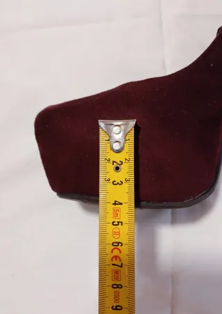 Zapatos tacón plataforma burdeos talla 38