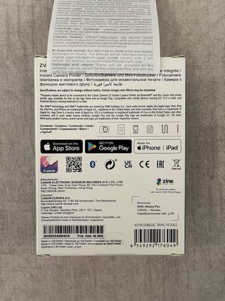 Canon Zoemini S2 Cámara Impresora + Pack 20 Sheets