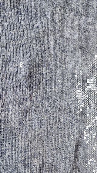 Top Zara punto lentejuelas gris Talla S