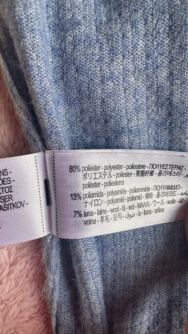 Top Zara punto lentejuelas gris Talla S