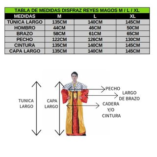 Disfraz Rey Mago Talla M