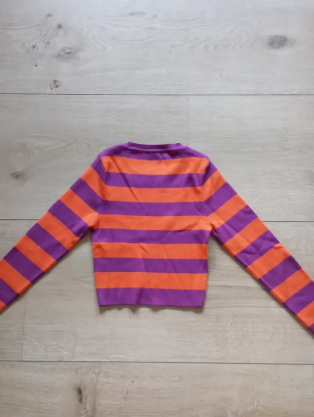 Jersey Zara rayas naranja y morado