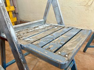 Tres sillas plegables vintage