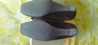 Zapatos cuña ante marrón talla 38