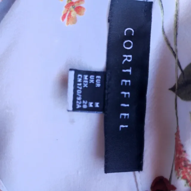 Camisa estampada floral blanca