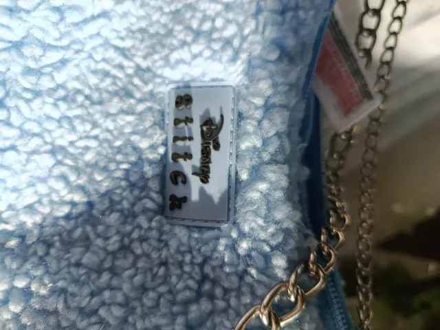 Bolso peludo azul Stitch Disney cadenas+monedero