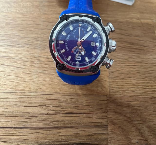 Reloj Spazio24 Azul Oscuro y Plateado