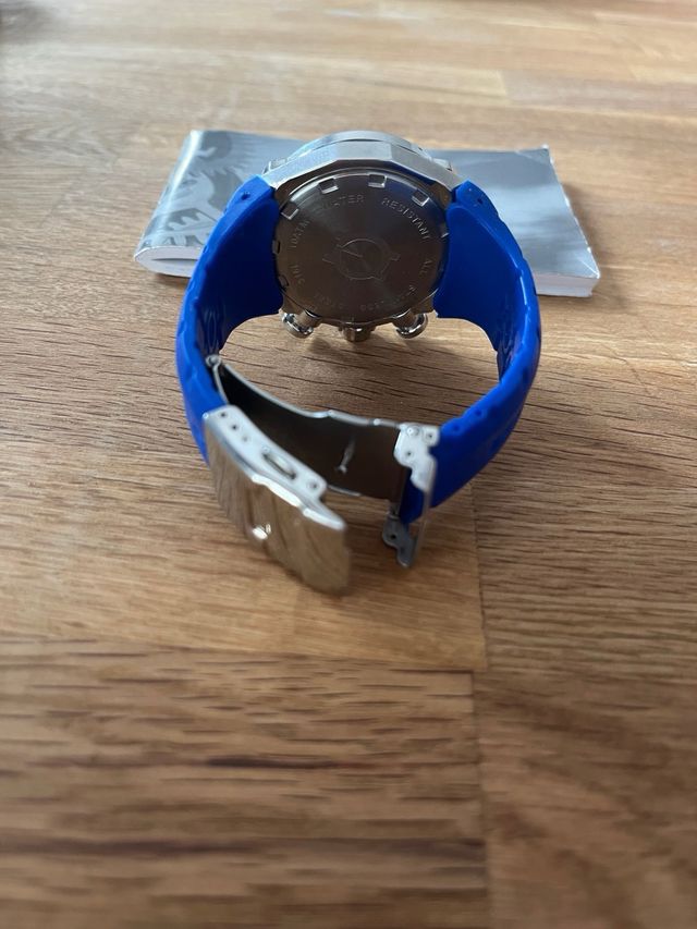 Reloj Spazio24 Azul Oscuro y Plateado