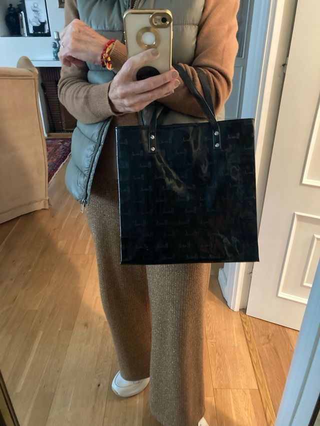 Bolso Harrods Charol Negro