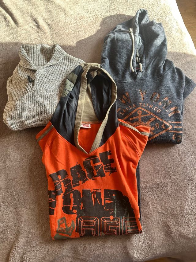 Lote 3 prendas: jersey, sudadera y camiseta