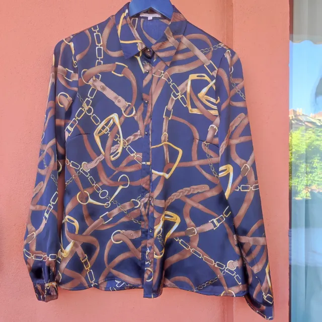 Blusa elegante estampada