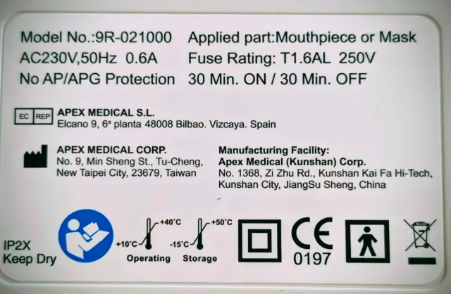 Nebulizador Apex Mini-Plus con mascarillas