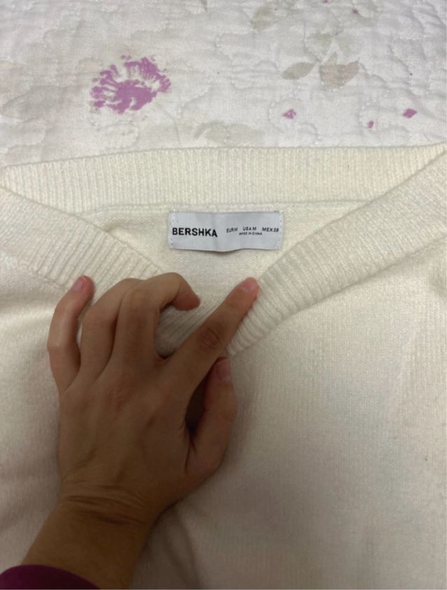 Jersey blanco manga larga