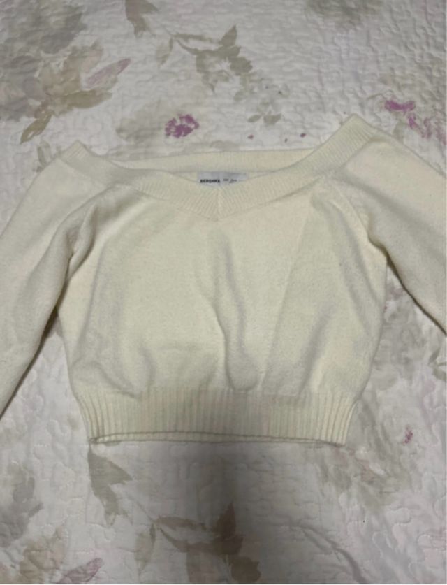 Jersey blanco manga larga