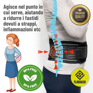 ✨ - FLAVA&CO Faja lumbar, soporte de espalda ajust