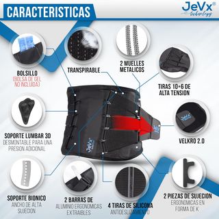 ✨ - JEVX Faja Lumbar Hombre y Mujer Trabajo, con S