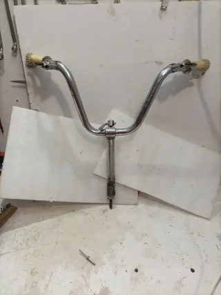 Manillar Bicicleta Cromado con Puños