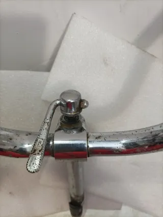 Manillar Bicicleta Cromado con Puños