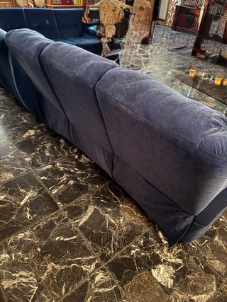 URGE! Sofá reclinable azul de tela