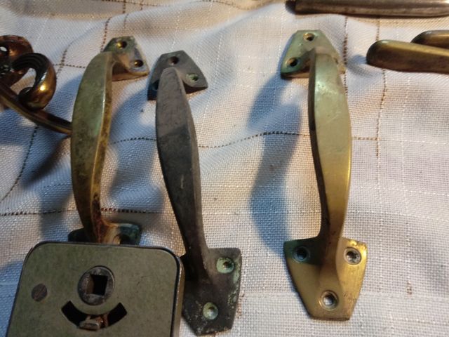 Tiradores Pomos Puerta Antiguos Metal Plateado