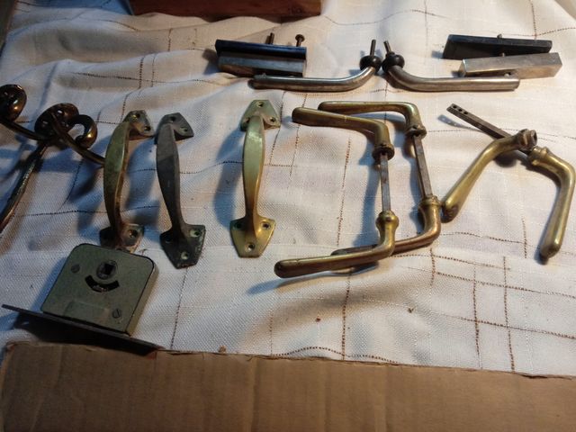 Tiradores Pomos Puerta Antiguos Metal Plateado