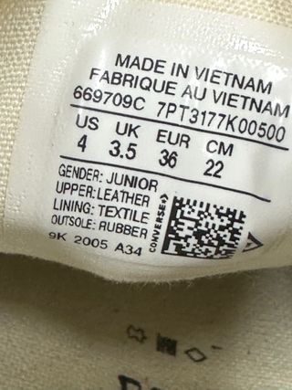 Converse Platform Bianche Tg 36