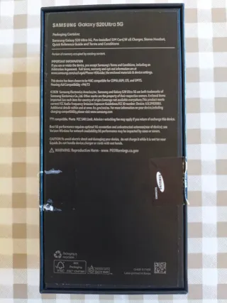 Samsung Galaxy S20 Ultra 5G Scatola Completa