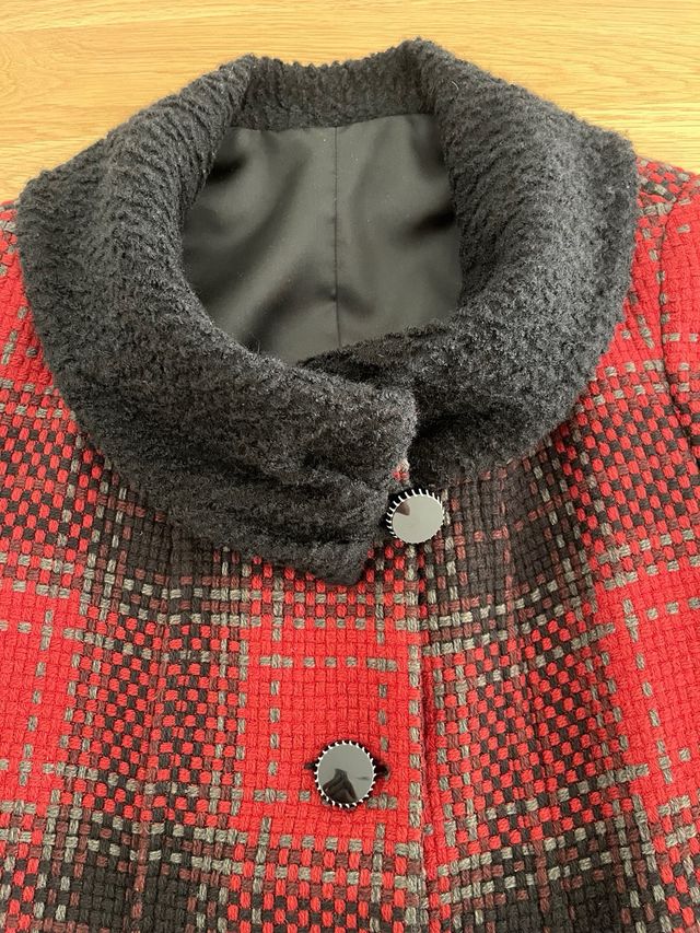 Abrigo de señora a cuadros