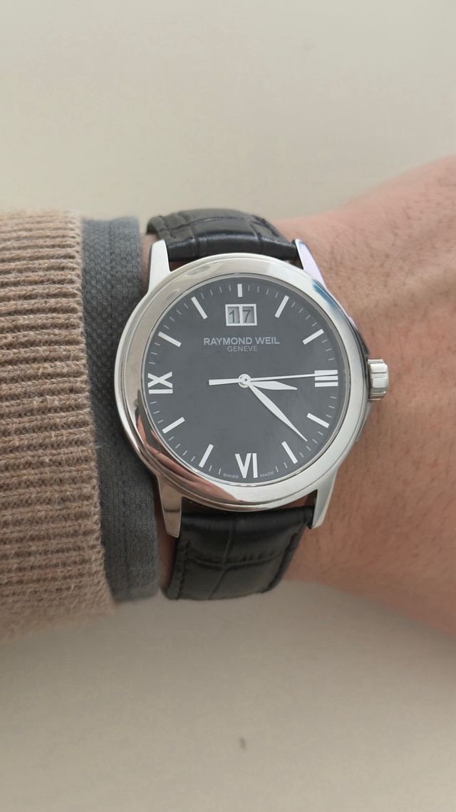 Reloj Raymond Weil Negro y Plateado