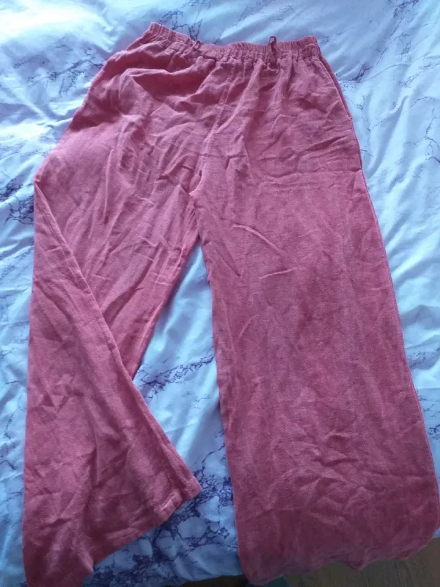 Pantalones Natura Algodón Rectos Talla M