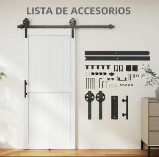 Puerta corredera granero (91,5x213,5x6) Herrajes