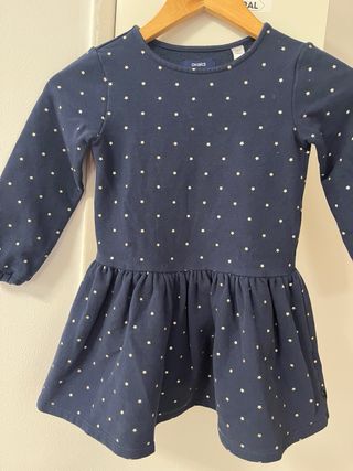 Vestido niña fiesta azul y blanco