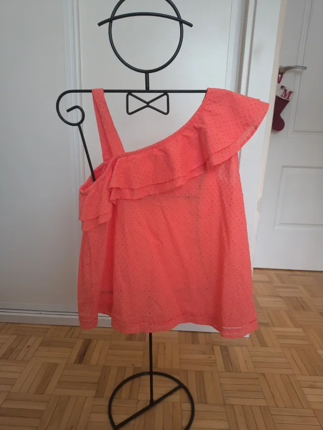 Camisa Verano Niña Mayoral Asimétrica Coral