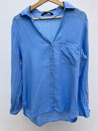 Camisa azul Zara Talla L