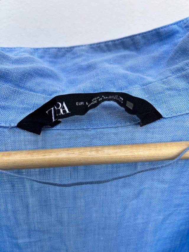 Camisa azul Zara Talla L