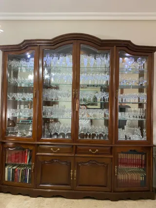 Vitrina de madera y cristal