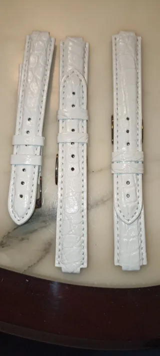 Cinturini Orologio Bianchi Coccodrillo 3+1 da12
