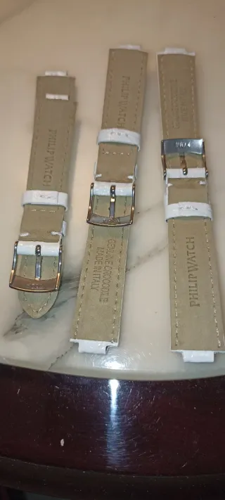 Cinturini Orologio Bianchi Coccodrillo 3+1 da12