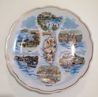 Piatto decorativo porcellana Corsica