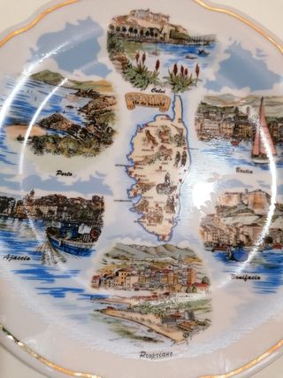 Piatto decorativo porcellana Corsica